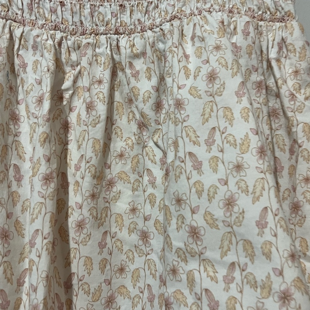 CERA UNA VOLTA AKIKIO Skirt Smocked Floral Size 16 Lace Tiered - Picture 3 of 5